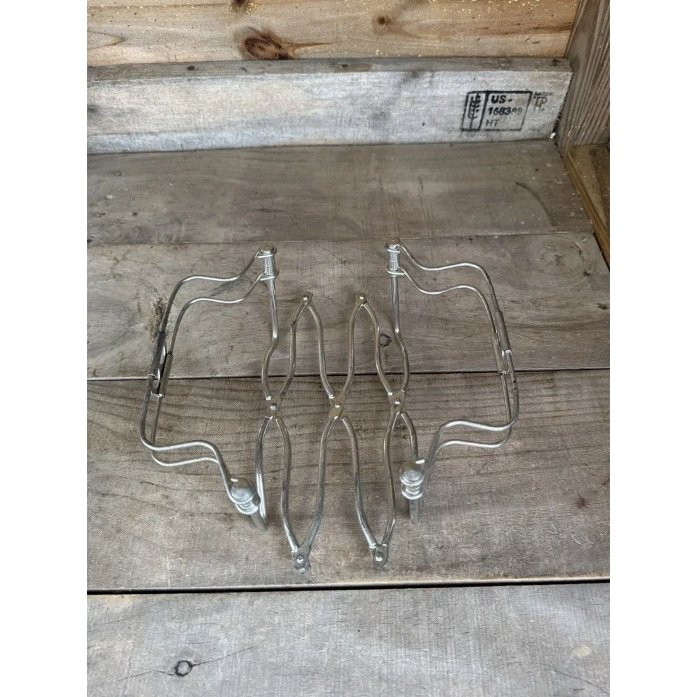 Vintage ROSTI Expandable Chrome Trivet Casserole Dish Holder - expands 8